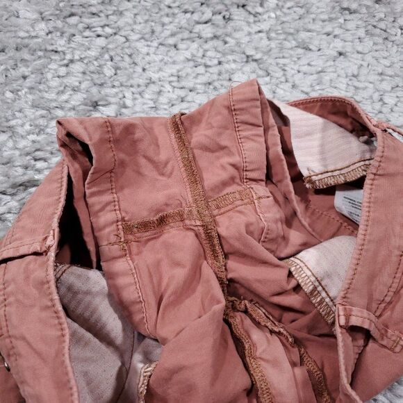 Abercrombie Low Rise Y2K Style Chino Shorts Pink Stretch Shortie Size 25 - Picture 9 of 13